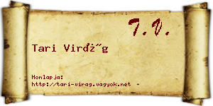 Tari Virág névjegykártya